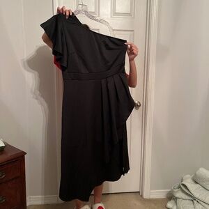 Black one shoulder dress